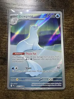 Dewgong Illustration Rare 097/094, Phantasmal Flames, Full Art Holo, Pokemon TCG - Image 1