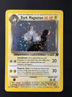 SWIRL Dark Magneton 11/82 Team Rocket Holo Unlimited Pokemon TCG Vintage 2000 - Image 4
