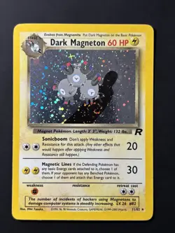 SWIRL Dark Magneton 11/82 Team Rocket Holo Unlimited Pokemon TCG Vintage 2000 - Image 5