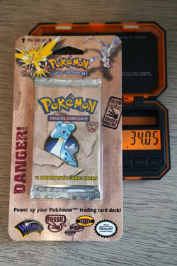 34.05g Pokemon Fossil Booster Blister Pack Lapras Artwork 1999 WOTC Sealed - Image 1