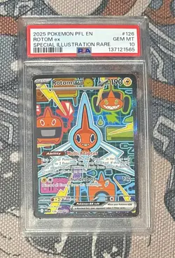 2025 Pokemon Phantasmal Flames #126 Full Art Rotom ex SIR PSA 10 Gem Mint - Image 1