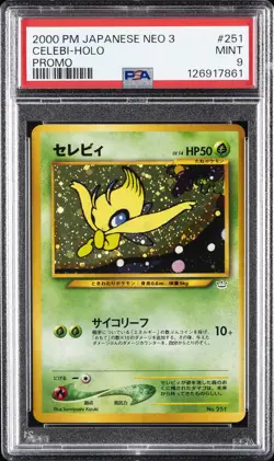 2000 POKEMON JAPANESE NEO 3 PROMO PROMO #251 CELEBI-HOLO PSA 9 - Image 1