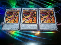 3x Red Nova Dragon 1st Edition Common SDCK-EN046 Yu-Gi-Oh! - Image 1