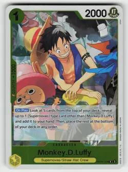 MONKEY.D.LUFFY (111) OP10-111 FOIL R ROYAL BLOOD ONE PIECE NM - Image 2