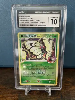 Butterfree FB Crosshatch Holo Pokemon Card - Supreme Victors - 17/147 - CGC 10 - Image 1