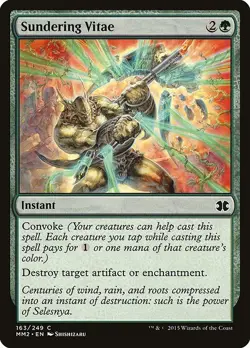 Sundering Vitae FOIL Modern Masters 2015 NM Green Common MAGIC CARD ABUGames - Image 1