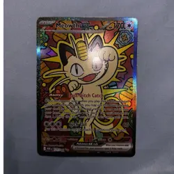 Pokemon Meowth ex Full Art Holo Rare Card 121/088 POR English - Image 1
