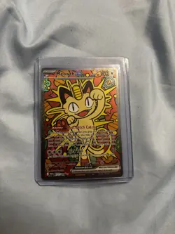 Pokemon Meowth ex Full Art Holo Rare Card 121/088 POR English - Image 3