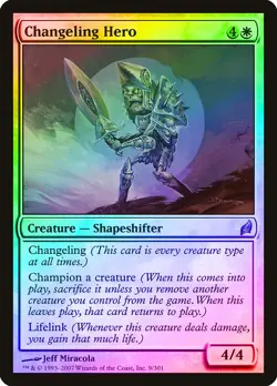 Changeling Hero FOIL Lorwyn NM White Uncommon MAGIC GATHERING CARD ABUGames - Image 1