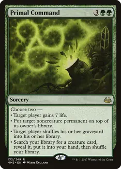 Primal Command Modern Masters 2017 NM Green Rare MAGIC GATHERING CARD ABUGames - Image 1