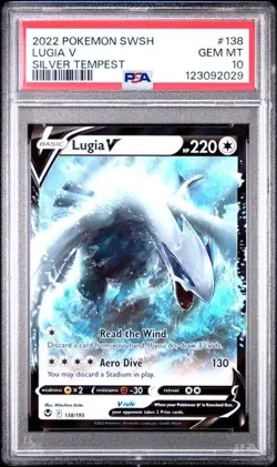 PSA 10 Lugia V 138/195 SILVER TEMPEST Ultra Rare GEM MINT Graded Pokemon Card - Image 1