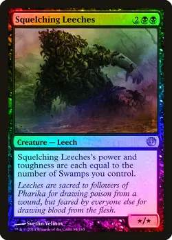 Squelching Leeches FOIL Journey into Nyx NM Black Uncommon MAGIC CARD ABUGames - Image 1