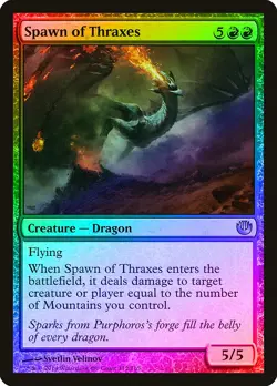 Spawn of Thraxes FOIL Journey into Nyx NM Red Rare MAGIC MTG CARD ABUGames - Image 1