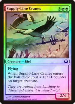 Supply-Line Cranes FOIL Journey into Nyx NM White Common MAGIC CARD ABUGames - Image 1