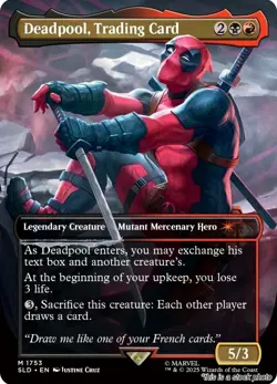X 1 Deadpool, Trading Card NM-M SLD 1753 MTG Magic The Gathering - Image 2