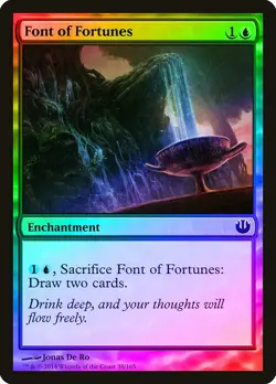 Font of Fortunes FOIL Journey into Nyx NM Blue Common MAGIC MTG CARD ABUGames - Image 1