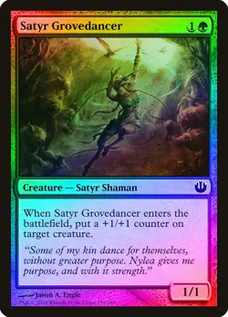 Satyr Grovedancer FOIL Journey into Nyx NM Green Common MAGIC CARD ABUGames - Image 1