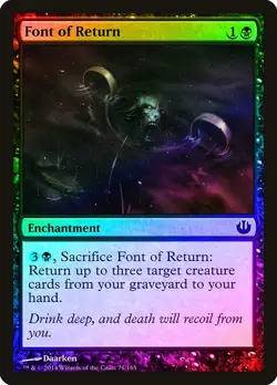 Font of Return FOIL Journey into Nyx NM Black Common MAGIC MTG CARD ABUGames - Image 1