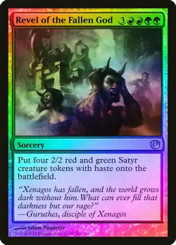 Revel of the Fallen God FOIL Journey into Nyx NM Red Green Rare CARD ABUGames - Image 1