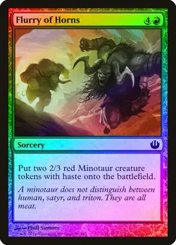 Flurry of Horns FOIL Journey into Nyx NM Red Common MAGIC MTG CARD ABUGames - Image 1