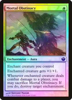 Mortal Obstinacy FOIL Journey into Nyx NM White Common MAGIC MTG CARD ABUGames - Image 1