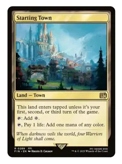 1x MTG Starting Town - FINAL FANTASY Rare Land! NM Mint! - Image 1