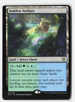 Sodden Verdure 24 Commander: Lorwyn Eclipsed Miscut Magic: The Gathering NM - Image 1
