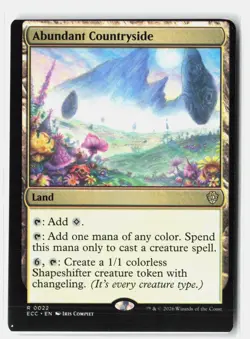 Abundant Countryside 22 Commander: Lorwyn Eclipsed Miscut Magic The Gathering NM - Image 1
