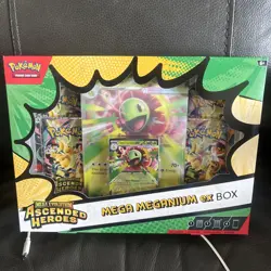 Pokemon Ascended Heroes Factory Sealed Mega Meganium Ex Box 4 Booster Packs - Image 1