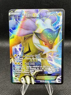 Pokemon TCG Raikou EX Full Art Ultra Rare Textured Card Dark Explorers 105/108 - Image 1