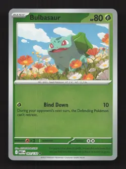 Bulbasaur 001/132 Common Mega Evolution Pokemon Reverse Holo Lightly Played - Image 1