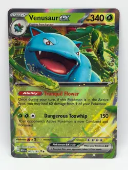 Venusaur ex 003/165 Scarlet & Violet 151 NM Double Rare Holo Pokemon TCG - Image 1