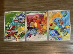Pokemon First Partner Illustration Collection MEP Bulbasaur Charmander Squirtle - Image 2