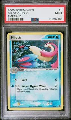 Pokemon Milotic Holo EX Emerald PSA 9 Mint - Image 1