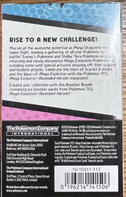 Pokemon Mega Evolution Ascended Heroes Booster Bundle New Factory Sealed - Image 2