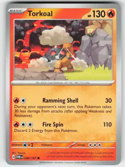 Torkoal 030/167 Common Twilight Masquerade Pokemon Near Mint - Image 1