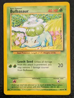 Bulbasaur - 44/102 Base Set - MP - Pokemon TCG - Image 3