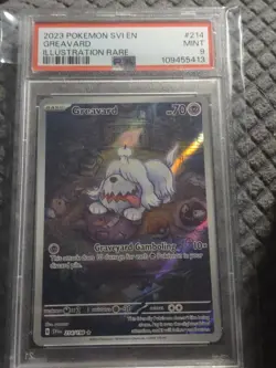 Pokemon TCG Greavard 214/198 Scarlet & Violet Base Set Illustration PSA 9 - Image 1