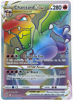 Pokemon 2022 Charizard VSTAR 174/172 Rainbow Secret Rare Brilliant Stars TCG - Image 1