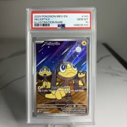 PSA 10 Pokemon Helioptile 143/132 Me01 Mega Evolution Illustration Rare Holo - Image 1