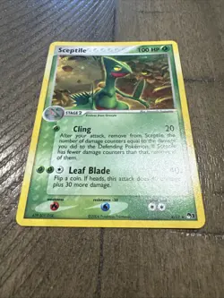 Vintage Pokemon Sceptile Rare Holo SWIRL 4/17 Pop Series 1 - Image 5