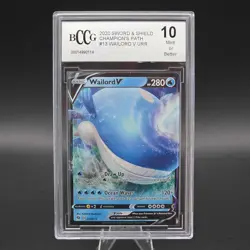 Wailord V #13 BCCG 10 MINT Champion's Path Holo Ultra Rare 2020 Pokemon TCG SWSH - Image 1