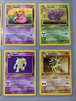 Pokemon TCG 1st Edition Fossil Set Non Holo Rare Binder Page Lot - WOTC VTG 1999 - Image 5