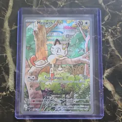 Pokemon Meowth Illustration Rare 106/094 Me02: Phantasmal Flames Holo - Image 1