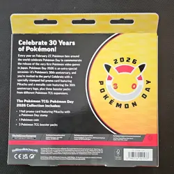 Pokemon Day 2026 Special Edition Box Pikachu Promo Coin 3 Booster Packs - Image 2