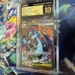 Mega Charizard X ex 023 Me: Mega Evolution Promo Holo EX CGC Pristine 10 Pokemon - Image 3