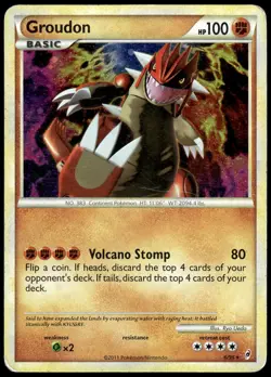 Groudon 6/95 Holo Rare Call of Legends Pokemon Holo HP - Image 1