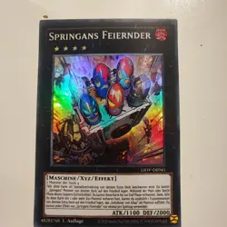 Yu-Gi-Oh! Springans Feiernder, LIOV-DE041, SR, 1. Auflage, Deutsch,Near Mint... - Image 1