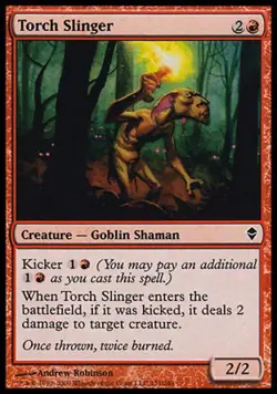 Torch Slinger -Foil Medium Play MTG Zendikar - Image 1