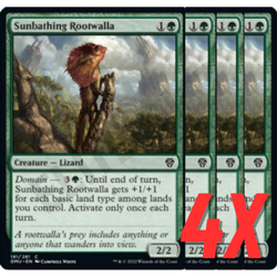 MTG Sunbathing Rootwalla (Dominaria United) 181/281 (NEAR MINT) (4X) - Image 1